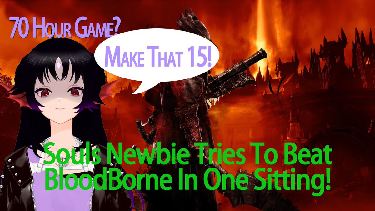 RedBeastVT's tweet photo. I have been planning this stream for a while! 
BLOODBORNE! But i will try to beat all of it in ONE sitting! 
As a newbie in souls like games~ Lets see how far we get!
(also batsu wheel~) https://t.co/E4IpxehPLr