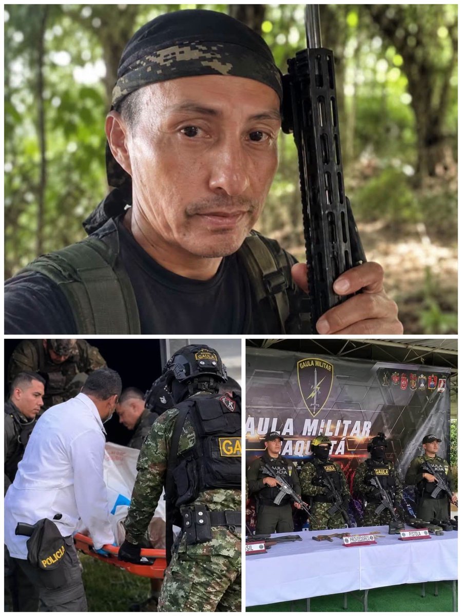 ojocolombia2026's tweet photo. 🇨🇴🚨🚨🚨🚨 URGENTE:

👉🏻 El GAULA Militar reporta que dio de baja a Alexis Perdomo, señalado por las autoridades como máximo cabecilla de las FARC en el CAQUETA.

Que opina ❓ https://t.co/jFsIe0o72k