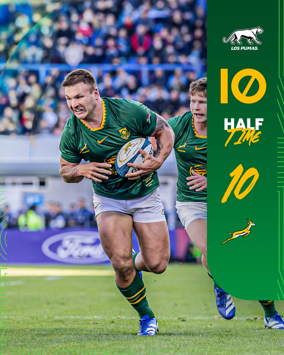 Springboks's tweet photo. All square at the break in Buenos Aires.
#Springboks #ForeverGreenForeverGold https://t.co/Rg0AGcAP5O