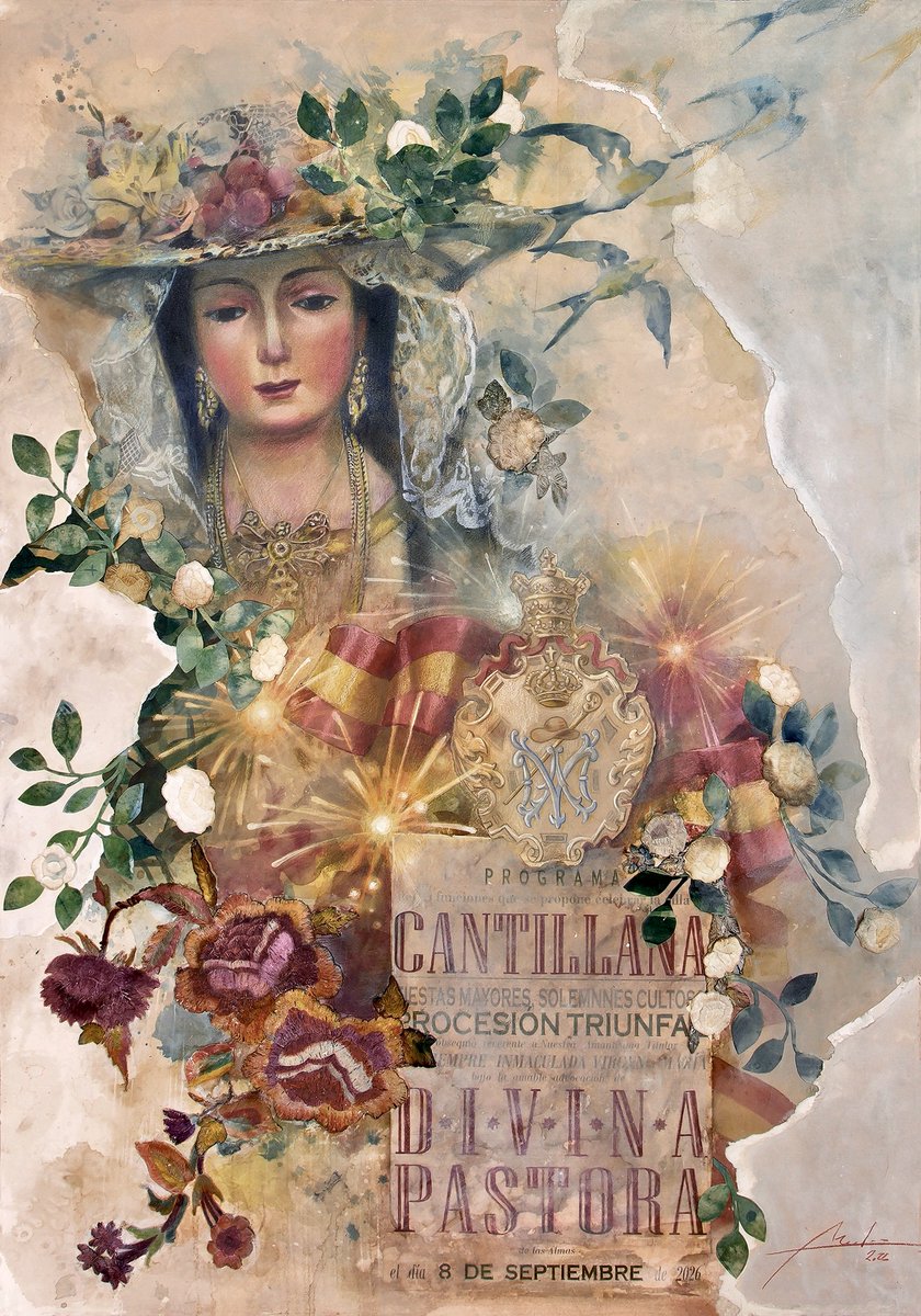 HdaddelaPastora's tweet photo. #ACTUALIDAD | CARTEL DE LAS FIESTAS MAYORES DE LA DIVINA PASTORA DE CANTILLANA 2026

Obra del artista D. Juan Miguel Martín Mena. https://t.co/sBt9a8da8N
