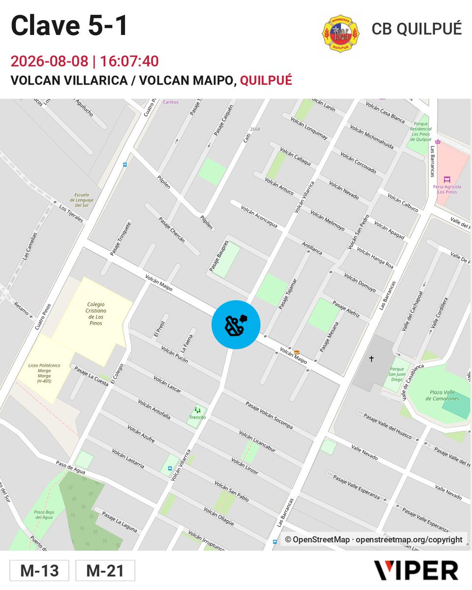 CBQuilpue's tweet photo. Clave 5-1 VOLCAN VILLARICA / VOLCAN MAIPO M-13, M-21 https://t.co/3NGiDrltuU