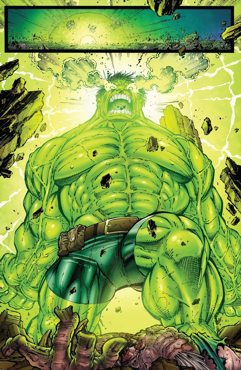 MediaGluttonyX's tweet photo. The strongest Hulk variant is the Breaker of Worlds (aka Entropy Hulk / God Hulk).
Not World Breaker. Not Immortal Hulk.
This is the future version possessed by the One Below All who becomes a Galactus-level cosmic force of pure destruction.
He holds planets in his hands, erases life across the universe for billions of years, and outscales almost everything else in Marvel. 
Pure end-of-all-things energy. World Breaker Hulk walks and the East Coast cracks.
This one ends entire cosmoses.

Agree? Disagree? Who’s your strongest Hulk variant?
Drop your pick below #Hulk #Marvel #BreakerOfWorlds #WorldBreakerHulk #ImmortalHulk #StrongestThereIs