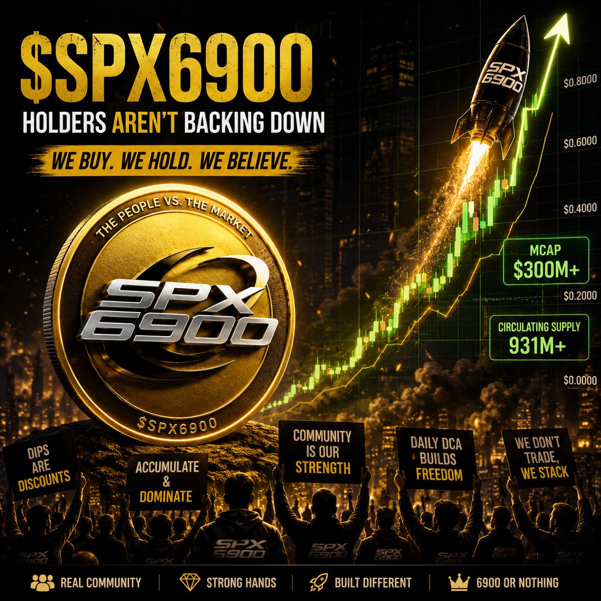 FutureWheelPro's tweet photo. SPX6900 holders aren’t backing down 👀
Market pressure is hitting, but the community keeps buying the dips and stacking.
Conviction or pure madness? 😂🔥
$SPX6900 #Crypto #Memecoin
@CRYPTOBOSS_WEB3 @blknoiz06 @elonmusk https://t.co/EwTPnaoe6D
