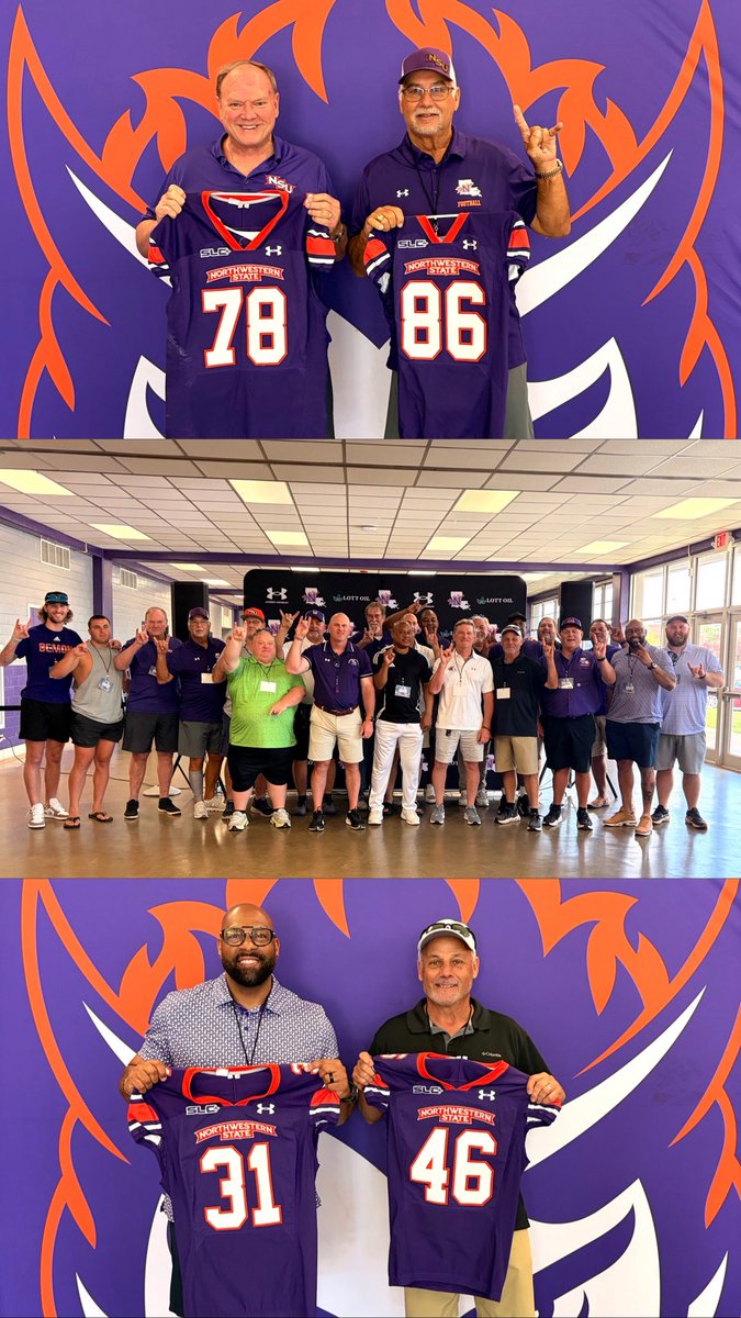 savannahbanksFB's tweet photo. Such a fun day with @NSUDemonsFB 😈🤘🏼

Thank you to all the former players who came out and made today special! 

#NSUFB #CHIP https://t.co/u16wC83ses