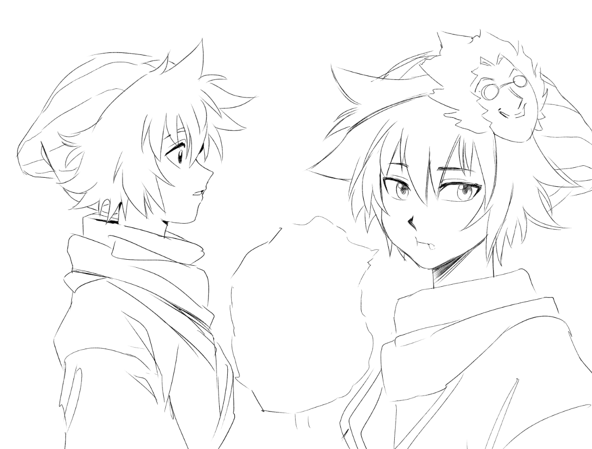 raynuil's tweet photo. Soushin... some referenced sketches https://t.co/lhTOWWJH9Q