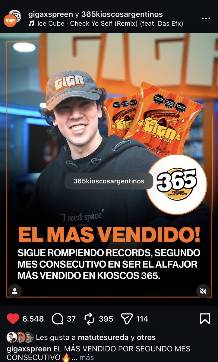 SpreenDMC's tweet photo. Gente al alfajor GIGA le está yendo muy bien, hoy se transformó en el alfajor más vendido por segundo mes consecutivo en los kioskos 365, una locura y ya dentro de nada los van a tener disponible en todos los open25 y pedidos ya market 😎

si no lo probaron es el momento https://t.co/bj9EAUEuEw