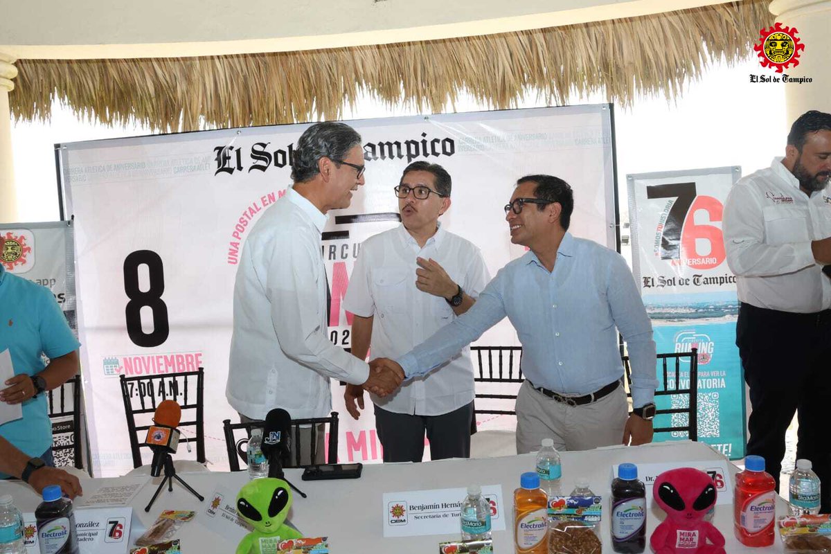 elsolde_tampico's tweet photo. 🏃♀️🌊 ¡RUNNER, PREPARA LOS TENIS!
#PlayaMiramar será sede de la 7ª Carrera Atlética El Sol de #Tampico este 8 de noviembre, para celebrar nuestros 76 años🎉
🏁🏃 3K, 5K y 10K🔥 2.5 km sobre arena🌊¡Una fiesta runner frente al mar! 🏅
📸Alejandro del Ángel / El Sol de Tampico https://t.co/XEG5DeBdsJ