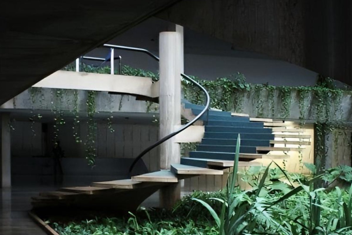 luusssso's tweet photo. Spiral staircases by legendary Brazilian architect Oscar Niemeyer https://t.co/4xpJ6mD7sL