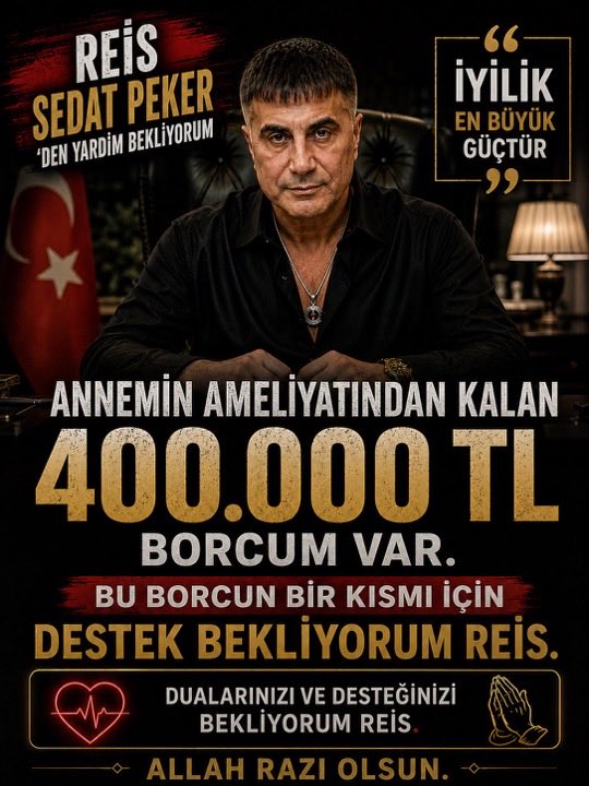 HayranRsp's tweet photo. Kıymetli reisim Sedat Peker 🚨

✅Zorlu bir zamandan geçen bu kardeşinin elinden tutup yardım edermisin Allah rızası için 

✅Çok zorlanıyorum sesimi duyarmisin reisim 

✅Takdir karar senindir 🙏🏻
@sedat_peker #sedatpeker #iyikivarsınsedatpeker https://t.co/K34jU570qB