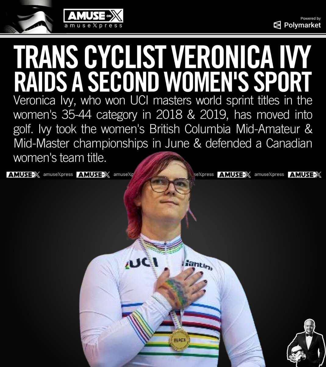 amuse's tweet photo. SPORTSBALL: Is the future of women's sports destined to be dominated by men? With men flocking to the WNBA, it sure looks like it. Just look at Veronica Ivy. He dominated in women's cycling and is now dominating women's golf.