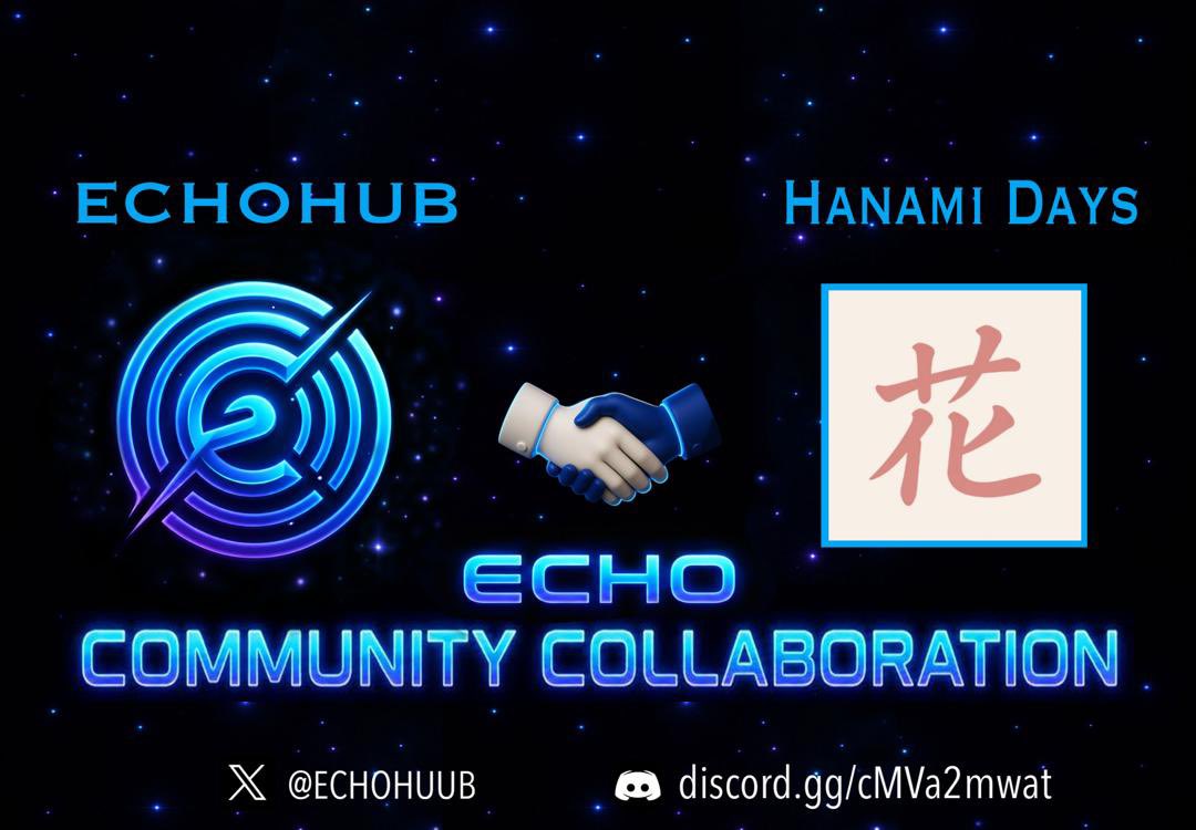 ECHOHUUB's tweet photo. Echo 🤝@HanamiDays 

Thrilled to announce a collaboration with @HanamiDays 

Every piece begins with a single stroke.

Only 999 will ever bloom on Ethereum 

More allocation on there website: https://t.co/TI6Wh1mZ8j
119 spots up for grabs 

Giveaways now live in Echo Discord 🎶 https://t.co/MhgEbqqnHE