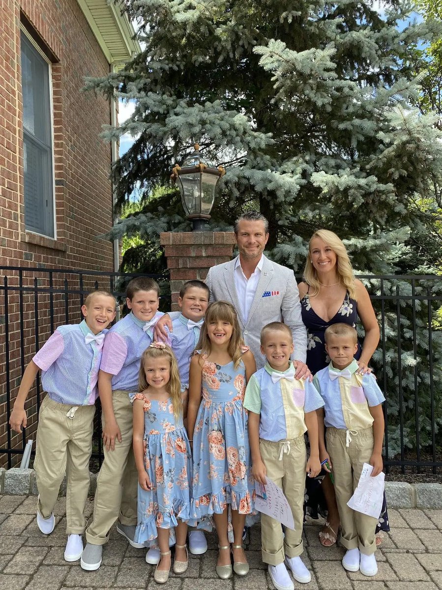 Jan812314's tweet photo. Pete Hegseth is an incredible man. 

He has been successful in his career (including service and leadership in the Army National Guard, Veteran advocacy leadership, and reforms and results as Secretary of Defense/War). He is loyal to his country. Ana he’s building an even more successful life at home. Seven happy kids, a beautiful wife, and a whole lot of pure joy, as seen in this photo. 

This is what real success looks like — the professional wins and the wonderful family as well.

Do you admire Pete Hegseth as much as I do?