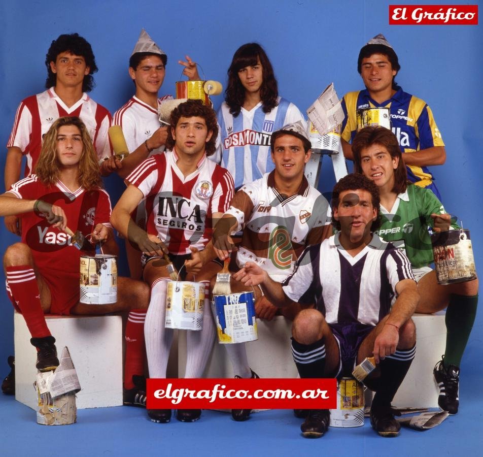 FutbolRetroAr's tweet photo. Foto "El Grafico", promesas del futbol argentino, año 1991. https://t.co/7vGBi8qiRk