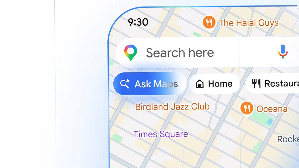 MrSaa3d's tweet photo. الذكاء الاصطناعي وصل قوقل ماب 👍🏽💯

الحين مع ميزة Ask Maps تقدر تسأل الذكاء الاصطناعي من داخل قوقل ماب نفسه عن أي مكان، مطعم أو شي تدور عليه.. وتسأله بطريقتك وهو يبحث ويقترح عليك 👌🏻

وبتسهل عليك كثير بالسفر ✈️ إذا تبي تعرف أهم الأماكن، تقييماتها، وين تروح ووش تسوي، وحتى خيارات الحجوزات يقدر يفيدك فيها.