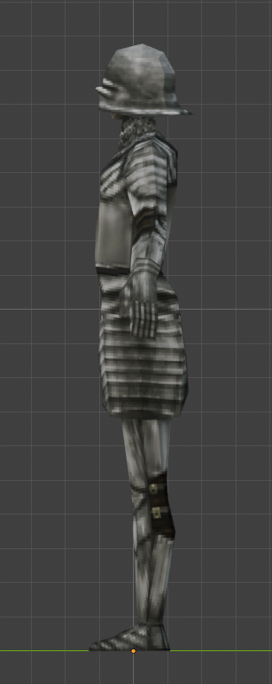 DeveloperTom1's tweet photo. After a 2 year break from 3D, I've started to learn #blender !

Here's a low-poly Knight, for the PS1 / PSX !

Currently 527 tris, so I'll be looking to lower it more where I can soon.

#3d #gamedev #ps1 https://t.co/SRvLjgIIpx