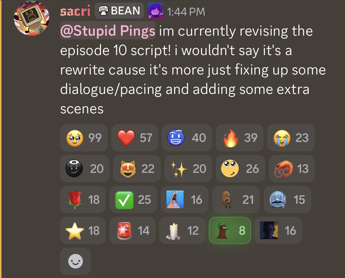 SacriStuffNews's tweet photo. Sacri is currently revising the script for Beans Show episode 10!! https://t.co/jD6URZWG3T