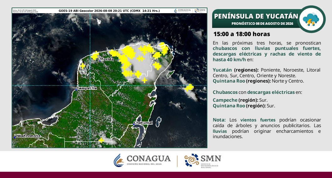 conagua_clima's tweet photo. Consulta el #PronósticoDelTiempo en regiones del occidente, sur y sureste de #México, así como en la #PenínsulaDeYucatán, durante las próximas tres horas.  Para mayor información consulta los gráficos. https://t.co/bm2JFwDToi