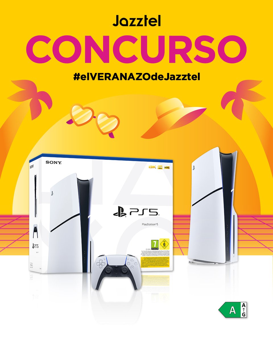 jazztel_es's tweet photo. Qué agusto en agosto☀️💛
En Jazztel no pensamos en otra cosa… y te traemos este CONCURSAZO
Participa y gana esta Playtstation 5 🎮
➡️ Sigue a @jazztel_es 
🔁 Haz RT
💬 Menciona a tu amigo con el que disfrutarás este veranazo 
#️⃣ HT #elVERANAZOdeJazztel
BL https://t.co/ZhB4dNXbp5 https://t.co/KMOkhRbhvS