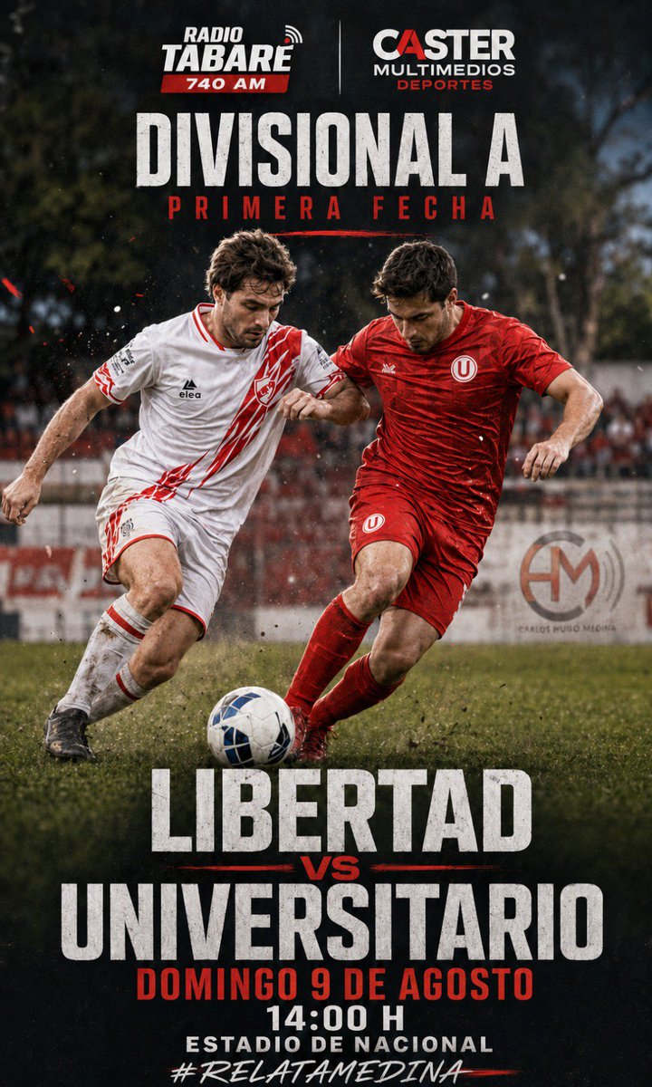 chpoli1's tweet photo. Arranca el torneo Salteño y estamos en el puntapié inicial junto a @radiotabare y CASTER MULTIMEDIOS , sumate a la mayor audiencia fútbol!!! #LIBERTAD vs #UNIVERSITARIO https://t.co/93wbJz6EU2