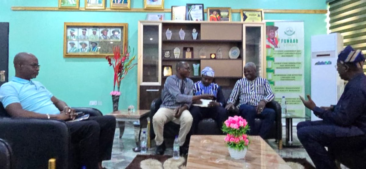FUNAABNigeria's tweet photo. Burkina Faso Seeks Stronger Ties with FUNAAB

The Consul General of Burkina Faso to Nigeria, Mr. Maxim Bengaly, on August 6, 2026, paid a courtesy visit to the Federal University of Agriculture, Abeokuta (FUNAAB), seeking to strengthen bilateral cooperation with the University, particularly in agriculture and other areas of mutual interest.

During the visit, Mr. Bengaly identified agriculture, economic cooperation, cultural exchange, and scientific collaboration as key areas where Burkina Faso and FUNAAB could deepen their relationship.

He stressed that language should not constitute a barrier to stronger relations between Nigeria and Burkina Faso, noting that human beings possess the intellectual capacity to learn and master new languages. He further illustrated this with his personal business affiliations with Saki, a town in Oyo State.

Welcoming the Consul General and his delegation, the Vice-Chancellor expressed delight at the visit. He affirmed FUNAAB’s readiness to partner with Burkina Faso and other West African countries in the areas of research, education and community development.

Prof. Kehinde disclosed that the University had, over the years, trained nationals from various West African countries, particularly at the Postgraduate level, through its Africa Centre of Excellence in Agricultural Development and Sustainable Environment (CEADESE) programmes.

He assured the Consul General that students from Burkina Faso would be warmly welcomed to FUNAAB’s Postgraduate programmes, adding that the University was open to exploring further areas of collaboration.

The Vice-Chancellor also used the occasion to appeal to the Consul General to explore the possibility of facilitating the establishment of a French Language Centre at FUNAAB, noting its potential to strengthen communication, cultural exchange and academic collaboration between the University and Francophone countries.

#SDG17