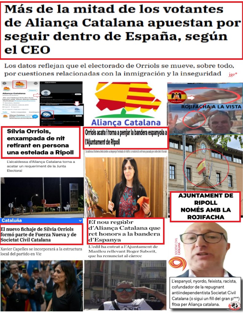 jonacinage's tweet photo. Orriols no és independentista; més de la meitat dels seus votants són contraris a la independència (CEO), molts arribats de Ciutadans, PP, PxC, etc. és un partit  nazisionista "agermanat" amb els nazis de la ADF alemanya. https://t.co/CJSFIKqT1N