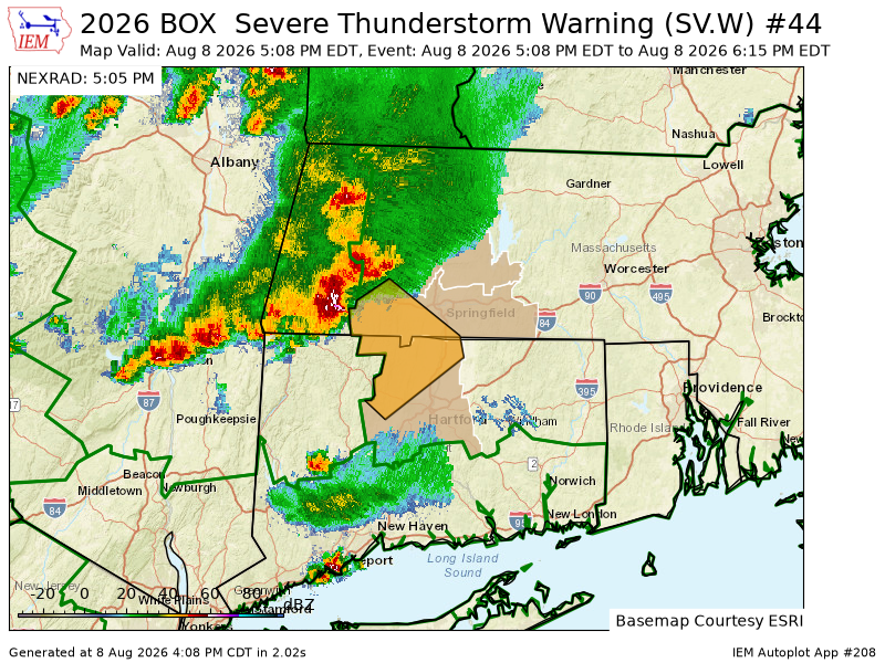 gilsimmons's tweet photo. BOX issues Severe Thunderstorm Warning [wind: 60 MPH (RADAR INDICATED), hail: 1.00 IN (RADAR INDICATED)] for Hartford [CT] and Hampden, Hampshire [MA] till Aug 8, 6:15 PM EDT https://t.co/fDclcRlwYt https://t.co/Y0bEkma57J