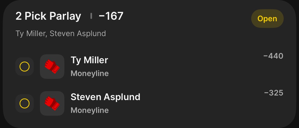 MMAiPicks's tweet photo. 🥊 UFC Fight Night - Gamrot vs. Salkilld 🥊

Ty Miller - ML
        +
Steven Asplund - ML

1u @ -167 odds

#UFCPicks #MMATwitter #SportsBetting #GamblingTwitter #UFCFightNight https://t.co/13XfDhr4Nj