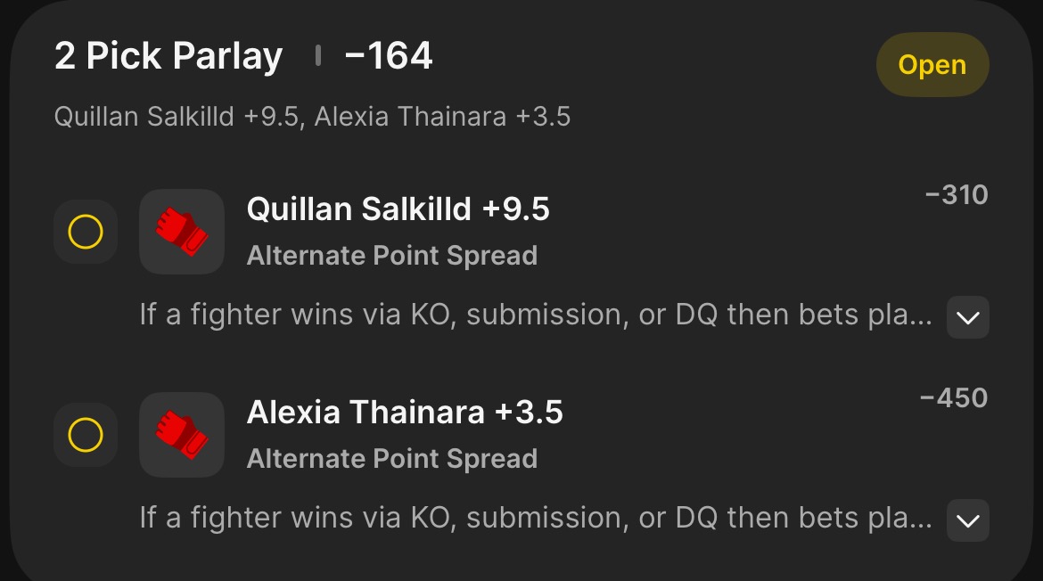 MMAiPicks's tweet photo. 🥊 UFC Fight Night - Gamrot vs. Salkilld 🥊

Quillan Salkilld +9.5
        +
Alexia Thainara +3.5

1u @ -164 odds

#UFCPicks #MMATwitter #SportsBetting #GamblingTwitter #UFCFightNight https://t.co/V48ywCHU0J