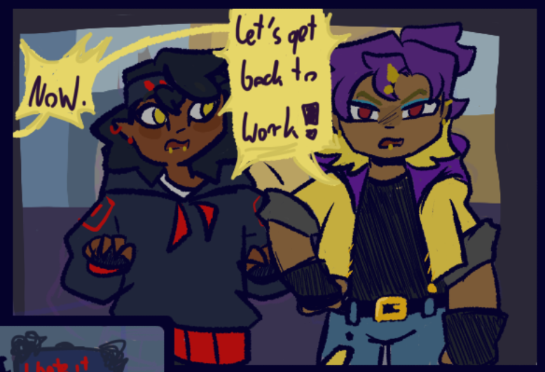 Mannonsour's tweet photo. this scene redraw + my silly addition

#Wildbreak #Dragstrip https://t.co/YeR9W4a6uT