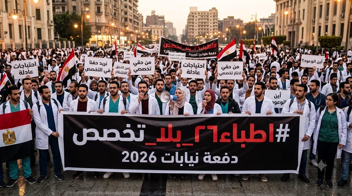 AhmedMo79791318's tweet photo. اليوم صوتنا ليس مجرد اعتراض، بل هو صرخة حق لحماية مستقبلنا ومستقبل كل مريض سينتظرنا غداً. "من حقي اختار تخصصي" ليست رفاهية، بل هي الأساس لنكون الأطباء الذين حلمنا أن نكونهم.
#اطباء٢٦_بلا_تخصص https://t.co/Yf8tp8PvDd