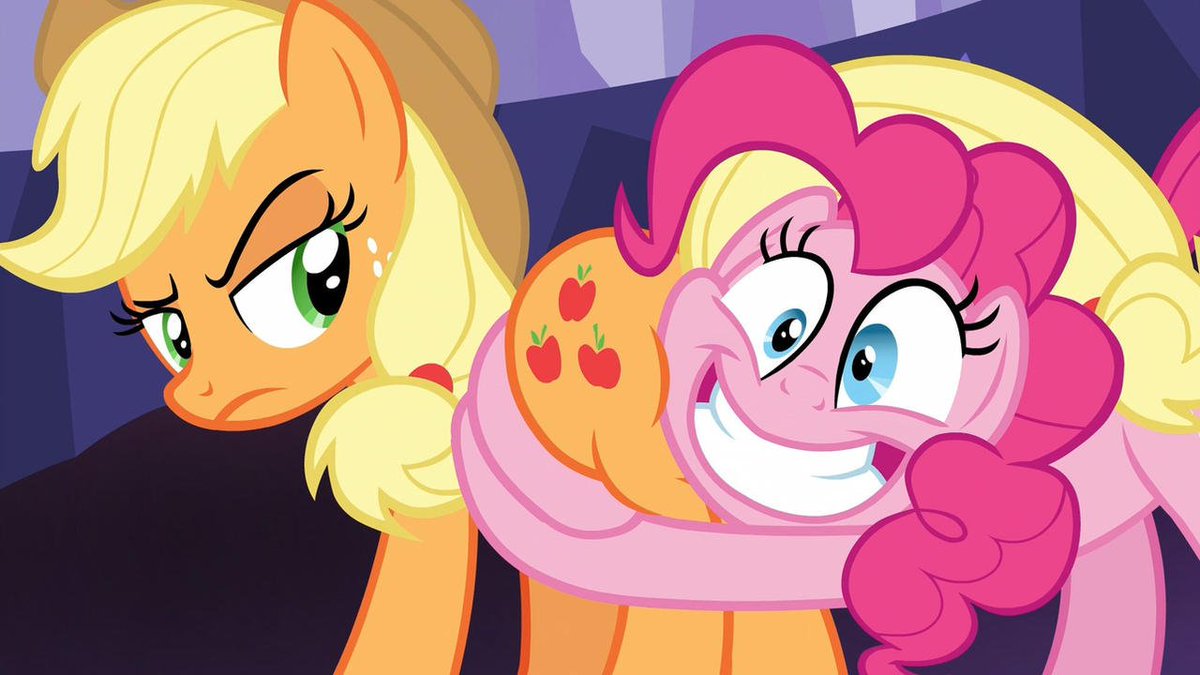 HondaEarthPony's tweet photo. I still can't believe that this was literally a scene in the show lmfao...

#pinkiepie #applejack #mylittlepony https://t.co/K8lk1mx9hK