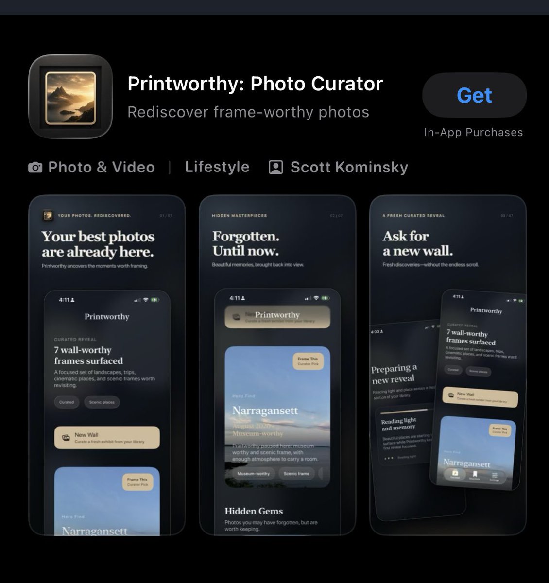 4NYC's tweet photo. 30,000+ photos on my iPhone. Family, screenshots, duplicates, bad shots, years of travel.

I kept wondering: if I handed my camera roll to a gallery curator, what would make the wall?

So I built Printworthy to find those shots.

https://t.co/anNHo0lBJ4 https://t.co/EkAONNBmqc