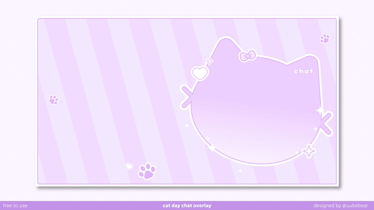 uubebear's tweet photo. 【F2U Vtuber Asset】
🐱Cat Day Chat Overlay✨
• free to use
• comes in 4 colours
available on ko-fi. link in replies ▼ #vtuber #vtuberassets https://t.co/RvWskg4iv7