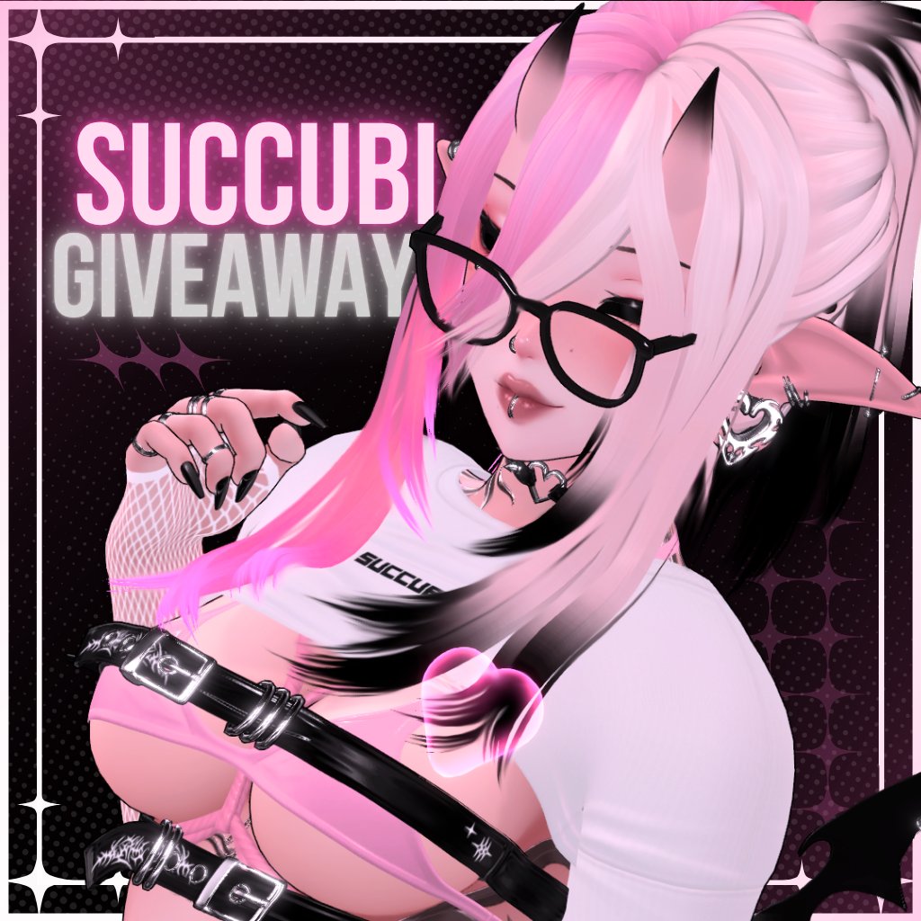 linxx_vrc's tweet photo. 𓆩♡𓆪 SUCCUBI GIVEAWAY ⋆

Free goodies for hitting 1K on here and to
celebrate Succubi's release day very soon!

You want an additional chance to get her? 
Join my Discord server - I'm also hosting more
giveaways for free assets!! ♡ [link in bio]

➤ Giveaway Requirements:

✧ Like, Follow & Retweet! Easy peasy!

2 Winners! Good luck everyone 💗