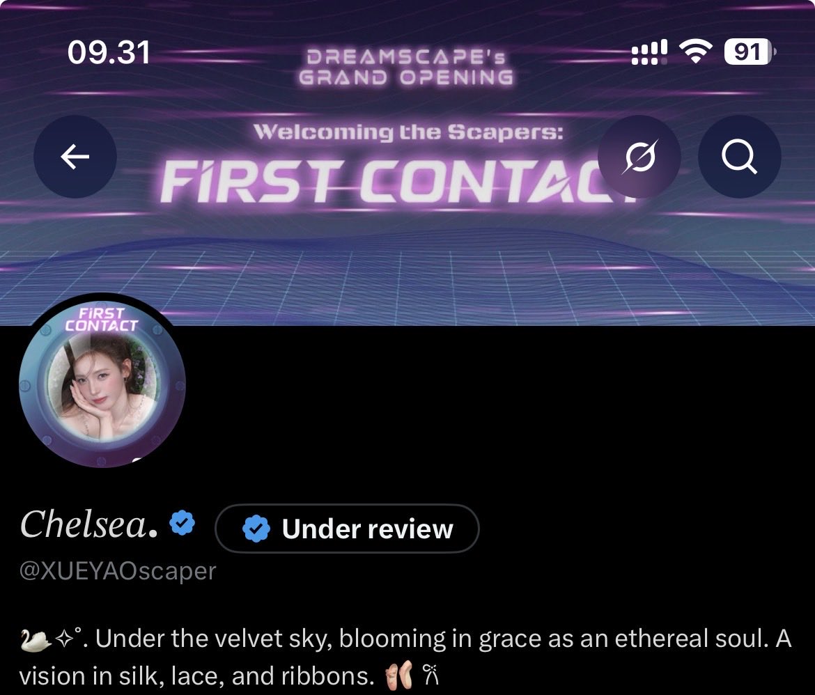 XUEYAOscaper's tweet photo. @DREAMSCAPEca 𝑃𝑟𝑒𝑠𝑒𝑛𝑐𝑒 𝑐𝑜𝑛𝑓𝑖𝑟𝑚𝑒𝑑. I, Chelsea, am ready to step beyond the stars. https://t.co/oZjIYDeF1U