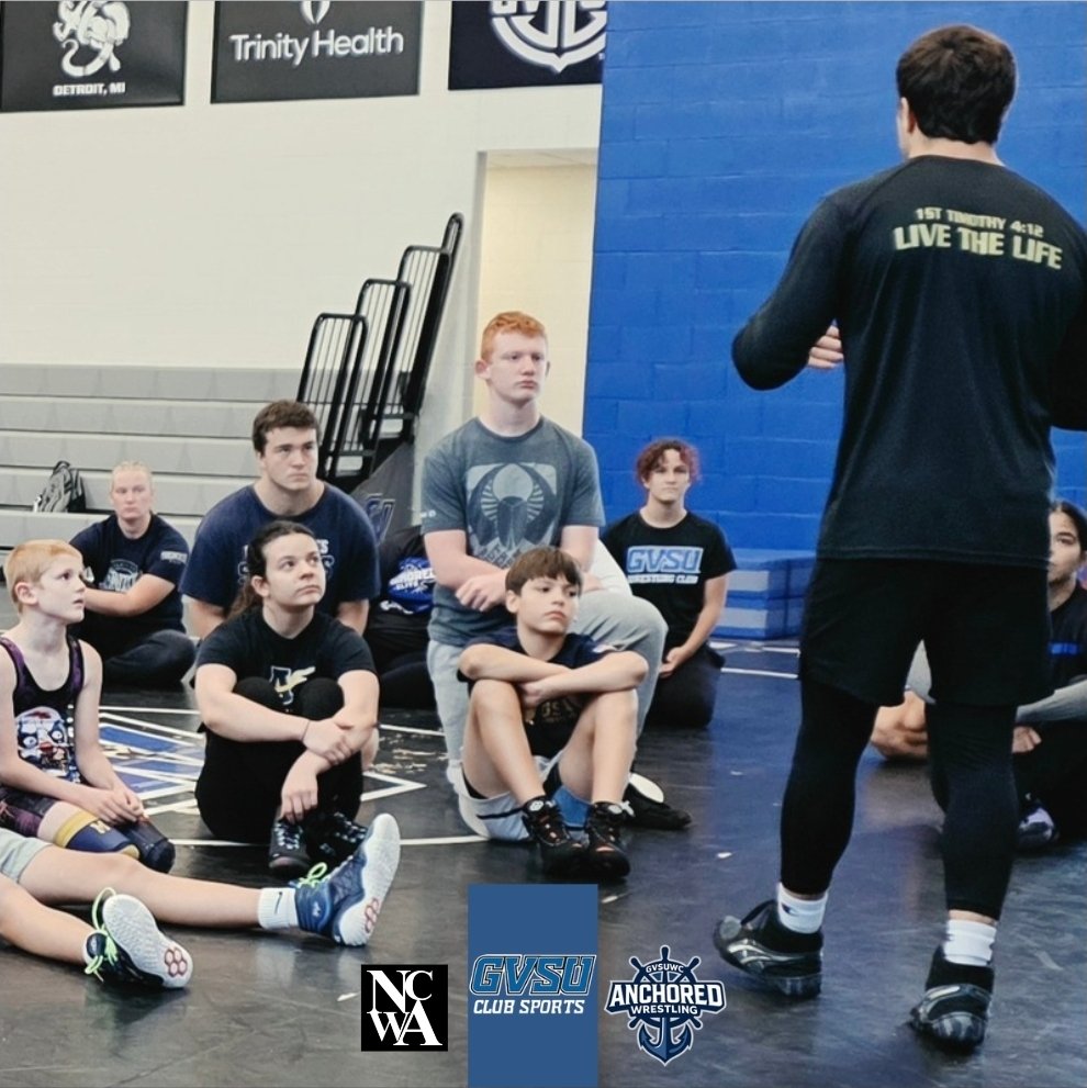 GVSUWrestling's tweet photo. Anchored Wrestling Camp Day One w/ Denver Stonecheck of Cornerstone.
#anchored https://t.co/YJzKaAPN33