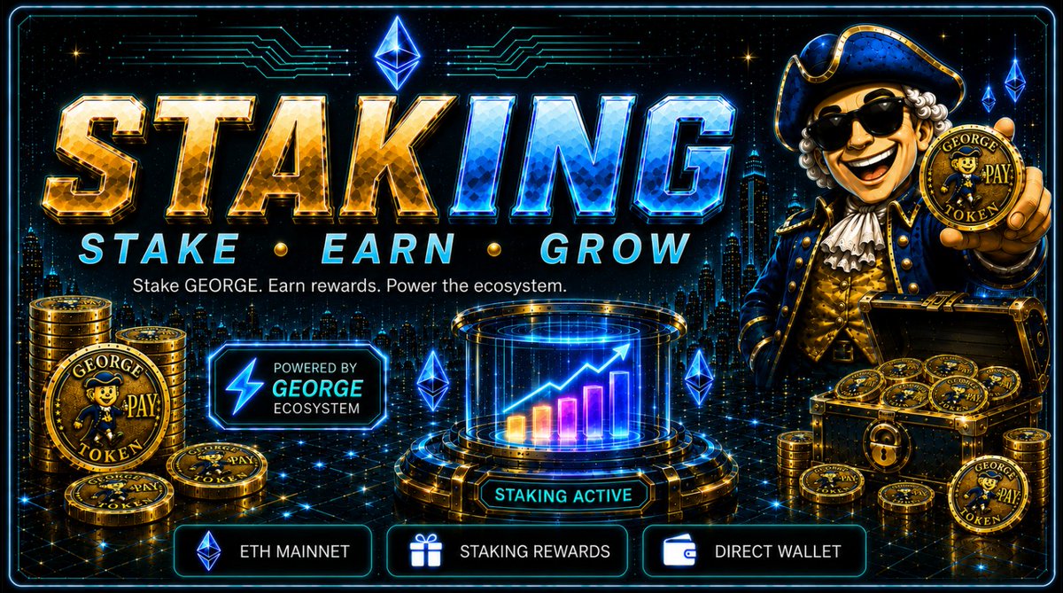 GEORGE_FOC's tweet photo. The staking frontend preview is looking powerful.  Bright George styling, cleaner staking flow, and transparency where it matters most.  Real yield logic belongs on-chain and visible.  George is building. ⚡

https://t.co/y08Yb8ihvi https://t.co/xtv7q5m5YQ