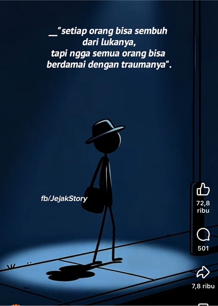 Franceestha's tweet photo. Aku tidak berdamai dengan trauma, aku berteman dengan trauma. https://t.co/1mZLB4P7BE