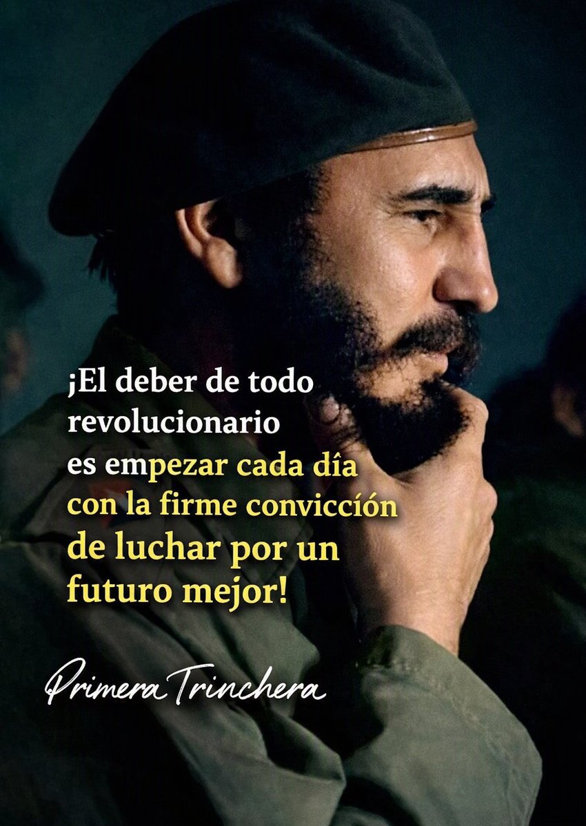 IsabellaFa57237's tweet photo. #Fidel nos mostró que la verdadera revolución comienza en el corazón del pueblo y se sostiene con la unidad, el sacrificio y la convicción de defender nuestros principios irrenunciables.#100AñosConFidel #LaPatriaSeDefiende https://t.co/m8OjbC3WdL