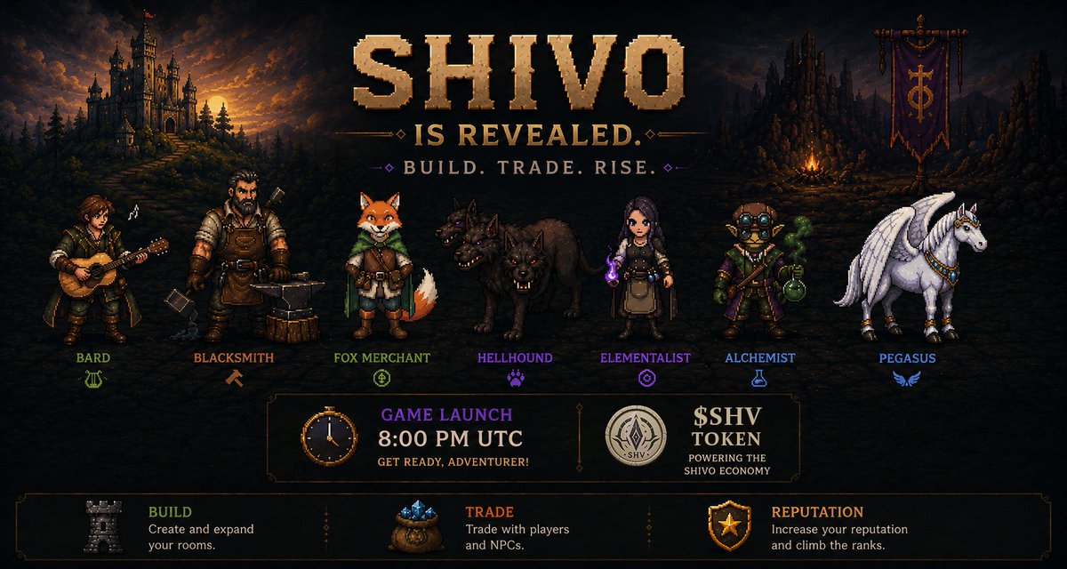 playshivo's tweet photo. TODAY IS THE DAY.

SHIVO GOES LIVE  8:00 PM UTC

🎮 THE GAME
🪙 $SHV LAUNCH

The wait is over.

Build. Trade. Rise.

#Shivo #Solana #Web3Gaming https://t.co/VjwzOCpDW2