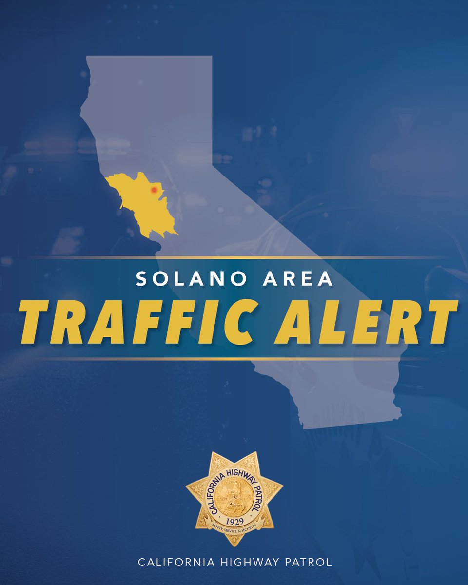ChpSolano's tweet photo. ***TRAFFIC ALERT***
I-80 Westbound to Suisun Valley Road, all off-ramp lanes closed, due to crash. The estimated time for reopening is six hours, consider using alternate routes. 08/08/26 at 1955 hours. https://t.co/0N3YdicNAq
