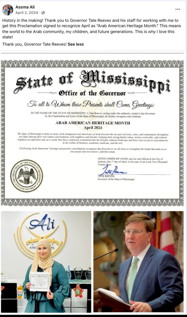 RobSchneider's tweet photo. MISSISSIPPI CITIZENS URGENT‼️ 
IT IS TIME FOR REPUBLICANS IN MISSISSIPPI TO FORTFY YOUR STATE AGAINST THE ISLAMIZATION OF YOUR STATE! HOW DID REPUBLICAN MISSISSIPPI GOVERNOR TATE REEVES AND THE ATTORNEY GENERAL LYNN FITCH ALLIGN WITH THIS RADICAL?! https://t.co/fJ9YTkD6Dc