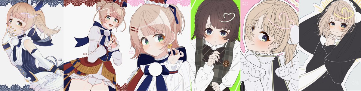 hanami_usa's tweet photo. ✨しぐれういライブ2026サプライズお披露目衣装6着イラストまとめ✨

※タップ推奨 https://t.co/8tGfHMdHZF