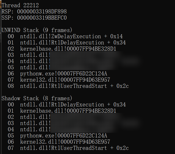 fadouse666's tweet photo. New call-site spoofing under Windows 11 Strict CET and maximum process mitigations.

Valid NTSTATUS recovery. No SSP forgery required. Hardware-compliant.

#IntelCET #ShadowStack #Infosec #RedTeam https://t.co/MwpwyC7AoH