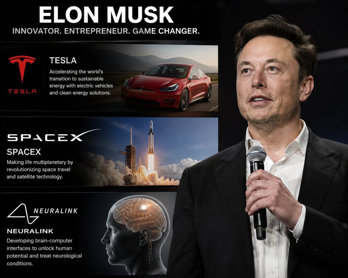 usa_4125's tweet photo. 🚀 Elon Musk has made his mark through Tesla, SpaceX and Neuralink — but which one is his biggest achievement? 🤔

A) 🇺🇸 Tesla ⚡
B) 🚀 SpaceX 🌌
C) 🧠 Neuralink https://t.co/Z3IJnH3xzd
