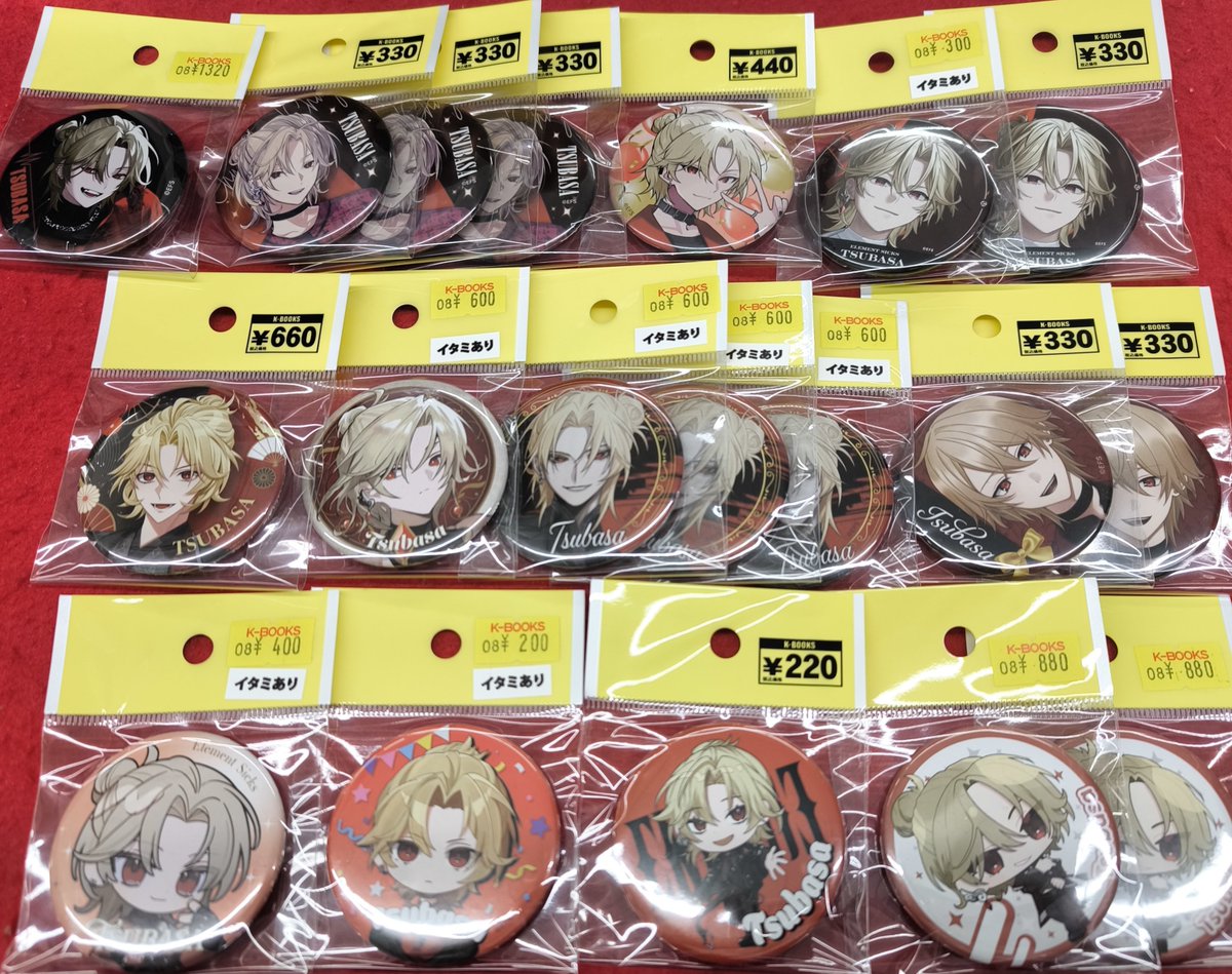 入荷情報】エレメントシックス EL6 ツバサ ねいろ 缶バッジが纏まって