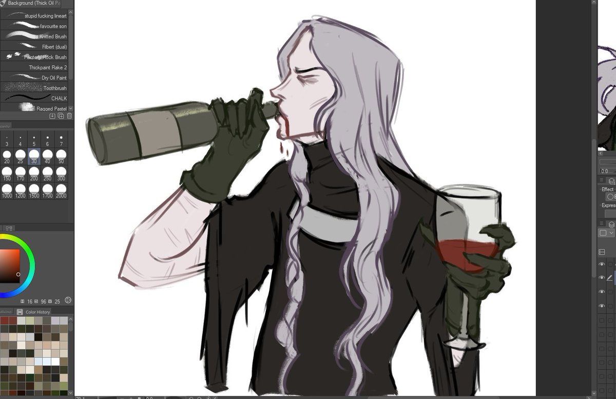 plaguedFalchion's tweet photo. was gonna draw yume art but i didnt know what to draw them doing so heres enki drinking wine https://t.co/AMOhxb6LrR