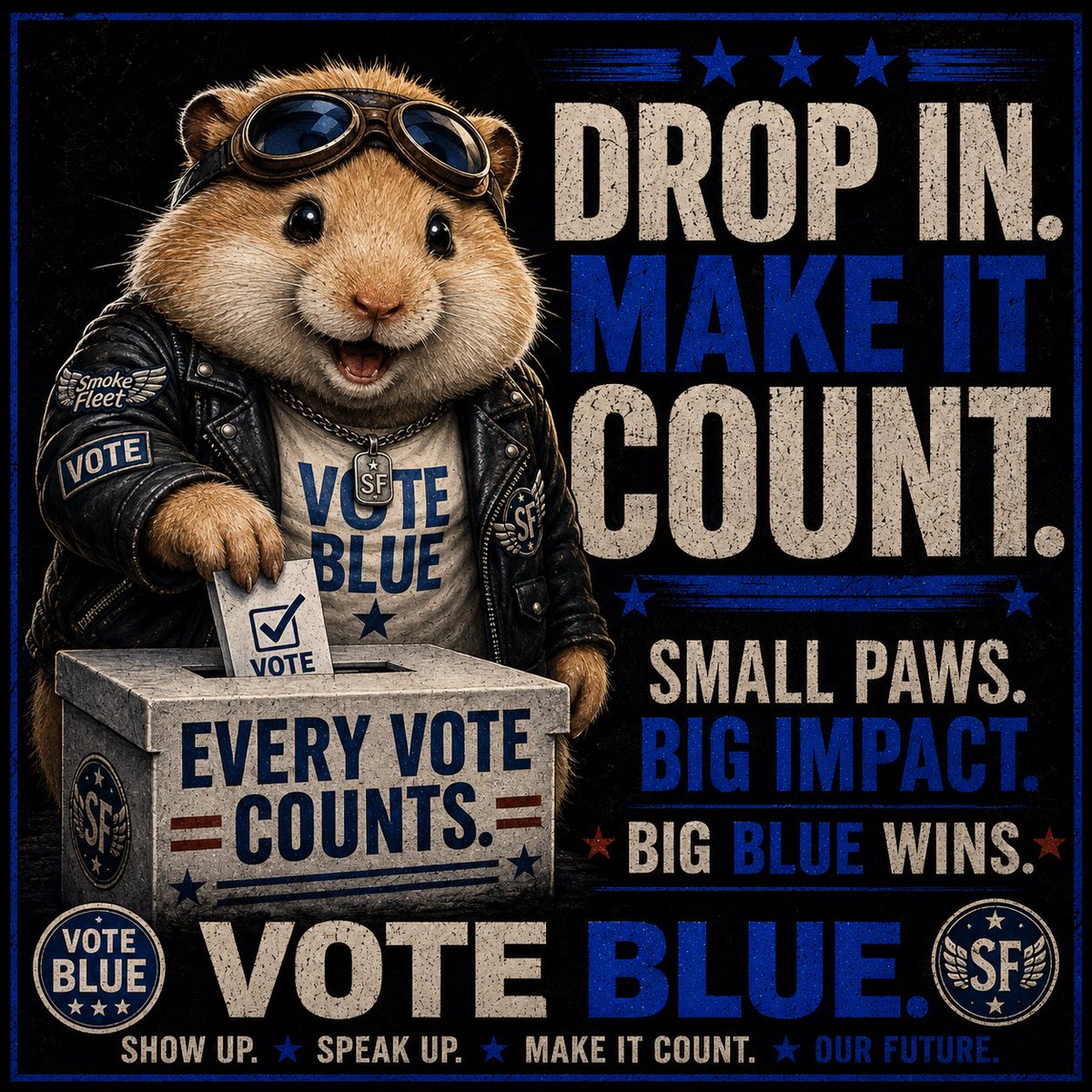 dew_drop16's tweet photo. #WeWillVoteBlue
#RockTheVote
#SmokeFleet
@Quokkzilla https://t.co/C4TovC8tVj