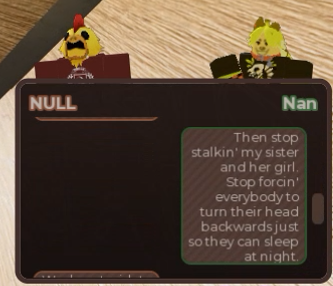 _Melo_D_z_'s tweet photo. NULL AND  NAN DIALOGUE IM OK I SWEAR https://t.co/gWi2SYwINo