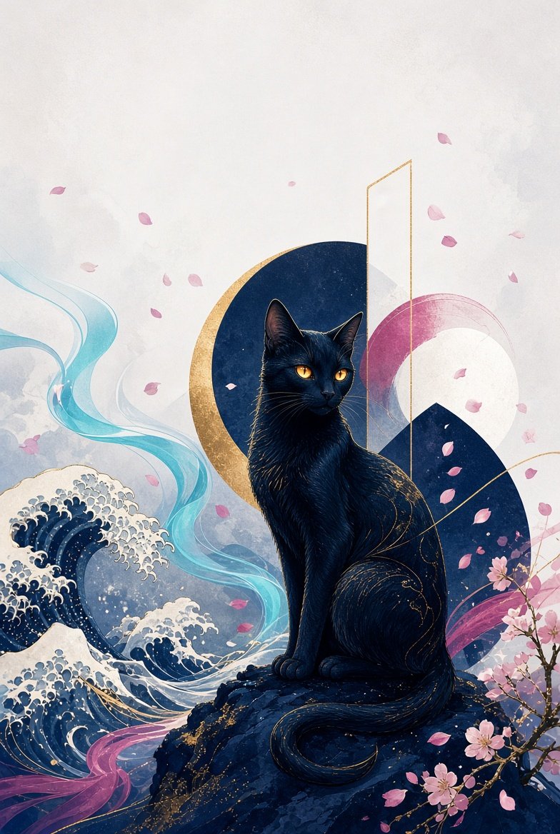 kang_gan23197's tweet photo. Happy International Cat Day 🐈⬛✨
Where silence meets elegance.
A modern ode to the quiet kings and queens who rule our hearts.
Which one is your soul cat? 🖤🌸
#InternationalCatDay #CatArt #ModernArt #JapaneseAesthetic #CatsOfX https://t.co/5FEjUSlor8